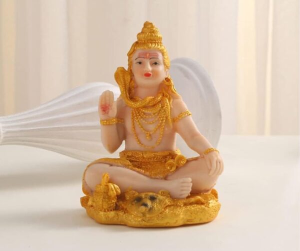 VRB Dec 1 Pcs Ganesha Idol Car Dashboard Idol Ganesha Murti Ganpati Idol for Home Decor Statue Gift for Office Desk Puja Room Figurine Office Desk, House Warming.