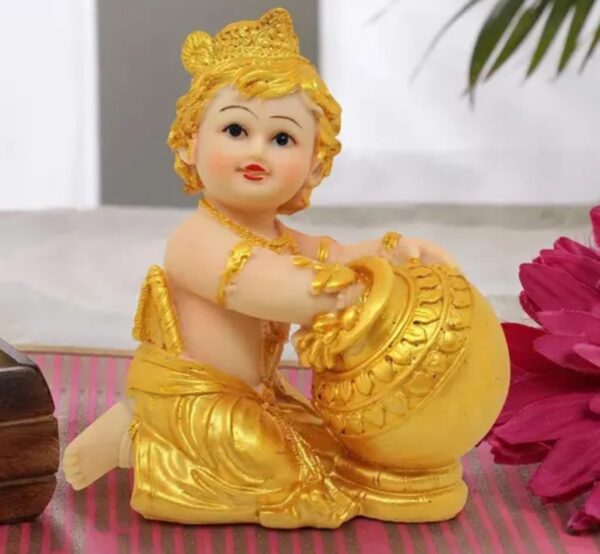 VRB Dec 1 Pcs Ganesha Idol Car Dashboard Idol Ganesha Murti Ganpati Idol for Home Decor Statue Gift for Office Desk Puja Room Figurine Office Desk, House Warming.
