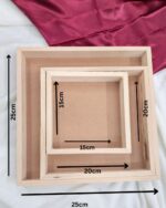 VRB Dec 3 Pcs Gift Box/Gift boxes for Gifting/Pinewood Boxes/Birthday Gift Packing Box/hamper box for Gift Hamper Gifting Boxes and Wedding Decoration Purpose (Design : 1) (Copy)