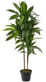 VRB Dec 1 Pcs (4 FT) Artificial Plants with Pot Plants Leaves Tree Tropical Bougainvillea Faux Areca Plants Indoor Real Touch Monstera,Banana Plant for Home