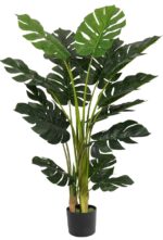 VRB Dec 1 Pcs (4 FT) Artificial Plants with Pot Plants Leaves Tree Tropical Bougainvillea Faux Areca Plants Indoor Real Touch Monstera,Banana Plant for Home