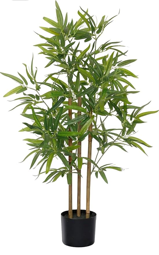 VRB Dec 1 Pcs (4 FT) Artificial Plants with Pot Plants Leaves Tree Tropical Bougainvillea Faux Areca Plants Indoor Real Touch Monstera,Banana Plant for Home