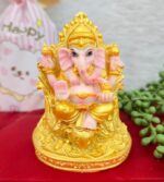VRB Dec 1 Pcs Ganesha Idol Car Dashboard Idol Ganesha Murti Ganpati Idol for Home Decor Statue Gift for Office Desk Puja Room Figurine Office Desk, House Warming.