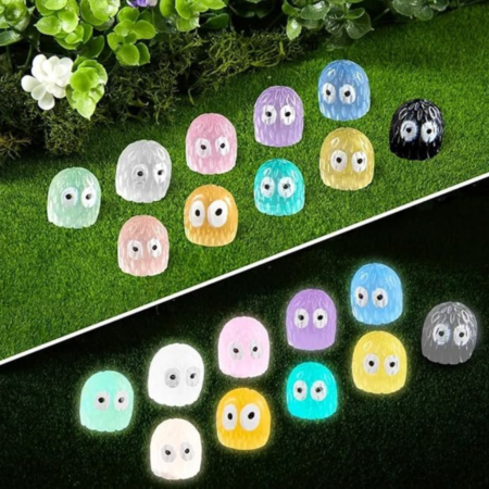 VRB Dec 20 Pcs of Car Dashboard Decoration Items/car Decor Accessories for Dashboard,Miniature Toys,Car Dashboard Interior Decoration Accessories for Car,SUV,etc. (20 Pcs Multicolor Cute Soot Sprite)