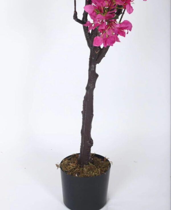 VRB Dec 1 Pcs Artificial Plants with Pot Plants Leaves Tree Tropical Bougainvillea Faux Areca Plants Indoor Real Touch Monstera,Banana Plant for Home/Decor (Artificial Bougainvillea Plant with Pot)