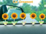 VRB Dec 10 pcs of Sunflower for Car Dashboard Decoration Items/car Decor Accessories for Dashboard,Miniature Toys,Car Dashboar,Decoration Accessories for Car,SUV,etc. (10 Pcs Cute Swinging Sunflower)