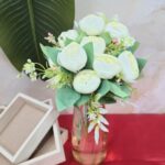 VRB Dec 1 Pcs Artificial Big Peony Bunch,Artificial Flower Bunch,Flowers Sticks Artificial Flowers for Home Decor,Bedroom, Living Room, Table, Balcony, Office,Wedding.