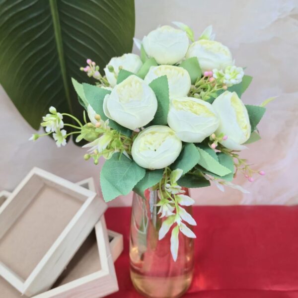 VRB Dec 1 Pcs Artificial Big Peony Bunch,Artificial Flower Bunch,Flowers Sticks Artificial Flowers for Home Decor,Bedroom, Living Room, Table, Balcony, Office,Wedding.