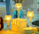 VRB Dec 2 Pcs Small Antique LED Lantern Pillar Candles Acrylic Flameless & Smokeless Decorative LED Tea Light Candle Perfect for Gifting, Home,Diwali, Christmas,Decorative Candles,Birthday