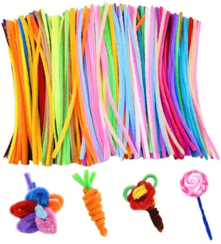 VRB Dec 500 Pcs Pipe Cleaner for Craft Flower - Chenille Stems for DIY Crafts Decorations Creative School Projects,DIY Art Projects and Creative Activities. (500 Pcs Multicolor Pipe Cleaner)