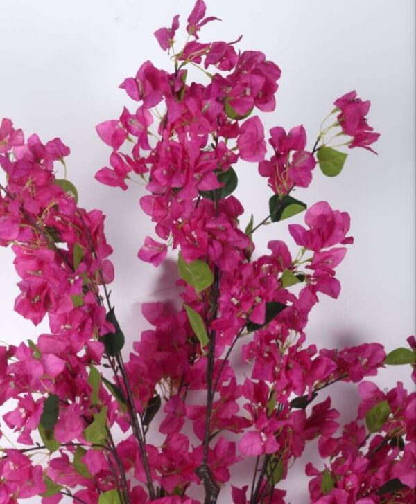 VRB Dec 1 Pcs Artificial Plants with Pot Plants Leaves Tree Tropical Bougainvillea Faux Areca Plants Indoor Real Touch Monstera,Banana Plant for Home/Decor (Artificial Bougainvillea Plant with Pot)