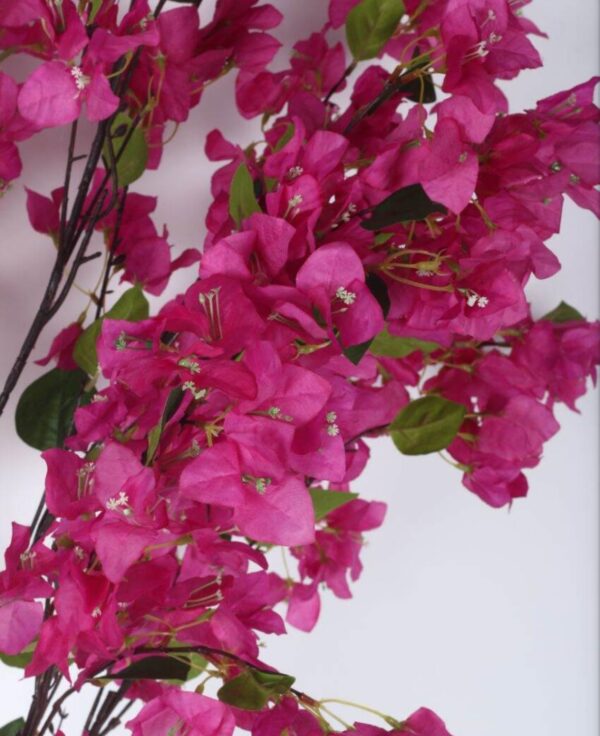 VRB Dec 1 Pcs Artificial Plants with Pot Plants Leaves Tree Tropical Bougainvillea Faux Areca Plants Indoor Real Touch Monstera,Banana Plant for Home/Decor (Artificial Bougainvillea Plant with Pot)