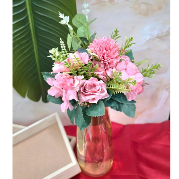 VRB Dec 1 Bunch Dry Rose Bunch,Artificial Flower Bunch,Fake Flowers for Gifting, Home, Office, Bedroom Decoration Items Flowers for vase,Office, Wedding, Pooja