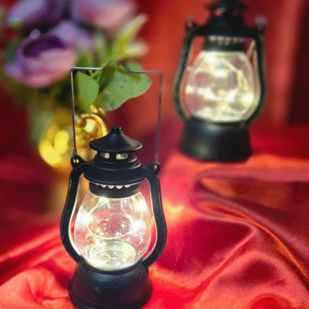 VRB Dec 2 Pcs Small Antique LED Lantern Pillar Candles Acrylic Flameless & Smokeless Decorative LED Tea Light Candle Perfect for Gifting, Home,Diwali, Christmas,Decorative Candles,Birthday (Model 3)