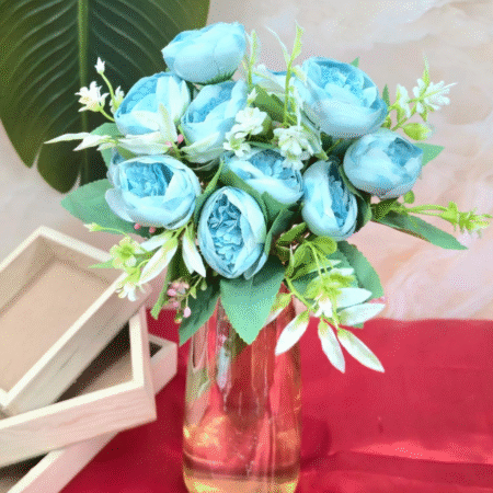 VRB Dec 1 Pcs Artificial Big Peony Bunch,Artificial Flower Bunch,Flowers Sticks Artificial Flowers for Home Decor,Bedroom, Living Room, Table, Balcony, Office,Wedding.